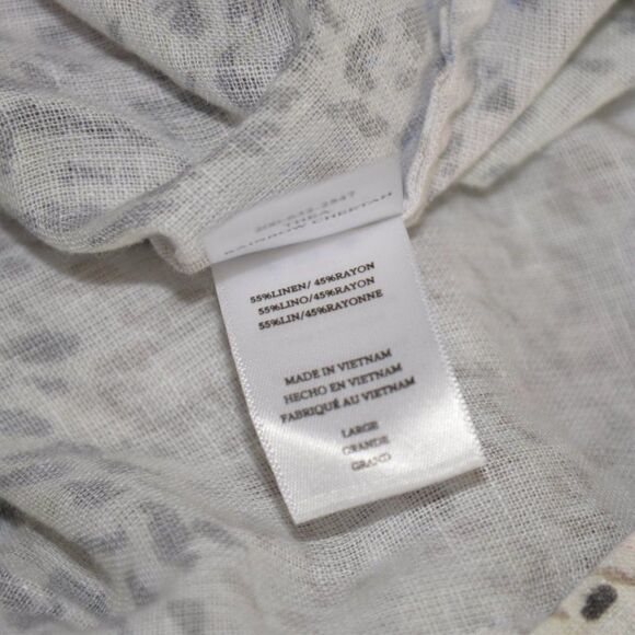 NWT Rails Thea Linen Cropped Blouse Sz L - Picture 6 of 7